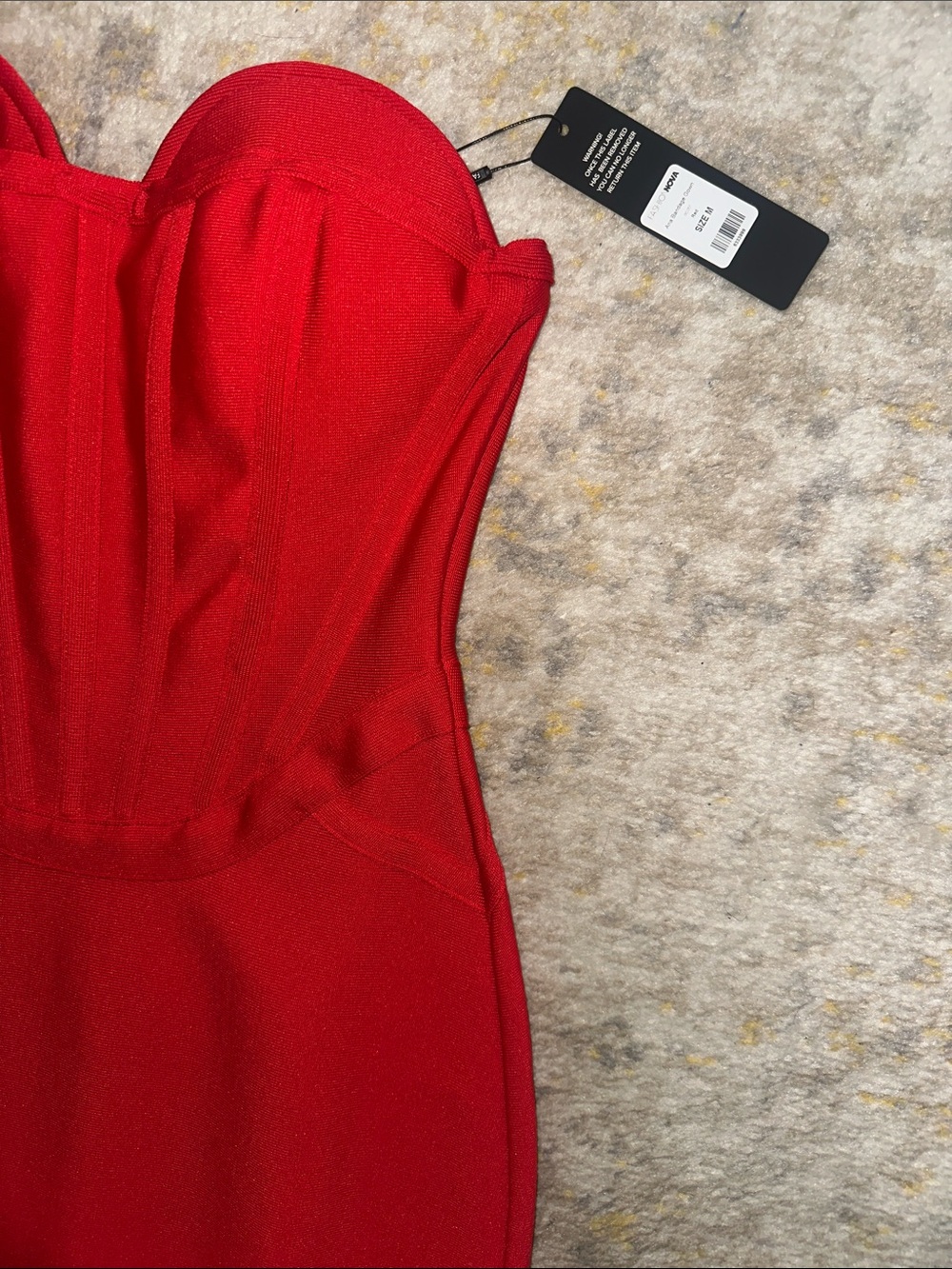 ๐ฅ Gorgeous Red Strapless Corset Mermaid Gown - Picture 5 of 5